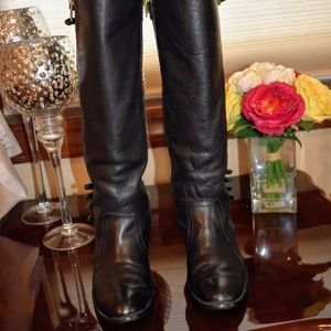 Dolce Vita tall gold zipper boots